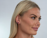 Semi precious stone stud earrings