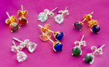 Semi precious stone stud earrings