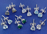 Semi precious stone stud earrings