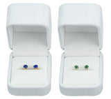 Semi precious stone stud earrings