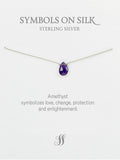 Semi precious briolette stones on silk or chain
