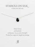 Semi precious briolette stones on silk or chain