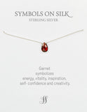 Semi precious briolette stones on silk or chain