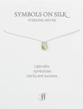 Semi precious briolette stones on silk or chain