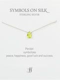 Semi precious briolette stones on silk or chain
