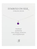 Semi-Precious cut / faceted set stone necklace on chain
