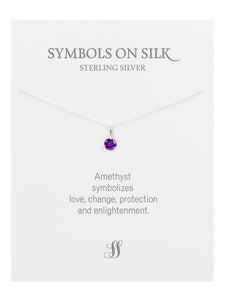 Semi-Precious cut / faceted set stone necklace on chain