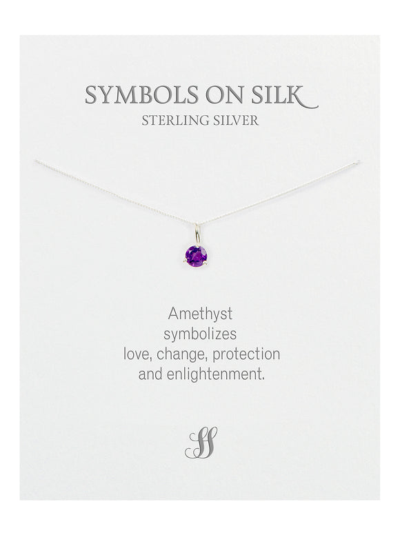 Semi-Precious cut / faceted set stone necklace on chain