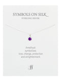 Semi-Precious cut / faceted set stone necklace on chain