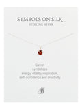 Semi-Precious cut / faceted set stone necklace on chain