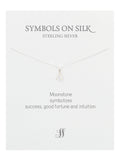 Semi-Precious cut / faceted set stone necklace on chain