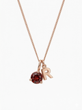 Mom’s Initial Semi-Precious Stone Necklace