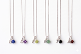 Mom’s Initial Semi-Precious Stone Necklace