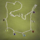 Semi-precious stone Fantasy necklace on chain