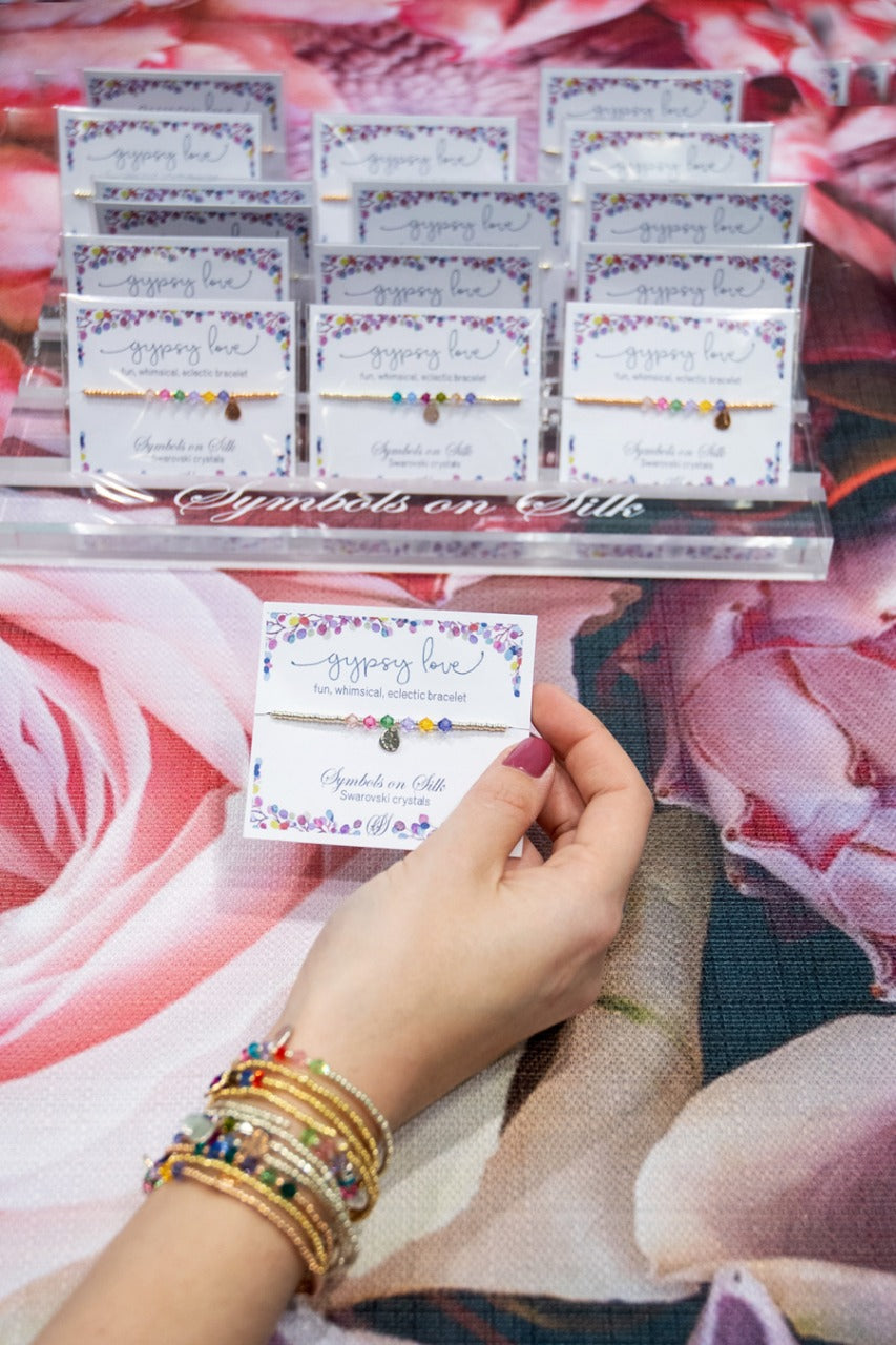 Gypsy Love Swarovski Crystal Beaded Bracelets - Each sold separately. Buy 2, get a 3rd for free! (Crystal colours vary)