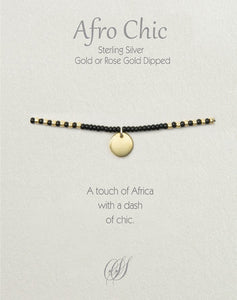 Afro-Chic Necklace - Black, gold