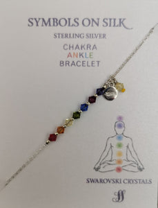 Chakra (Swarovski) Ankle Bracelet on Chain