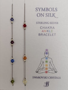 Chakra (Swarovski) Ankle Bracelet on Silk