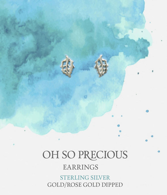 Oh So Precious Oak Leaf Earrings