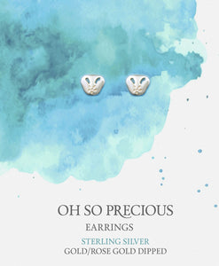 Oh So Precious Pansy Shell Earrings