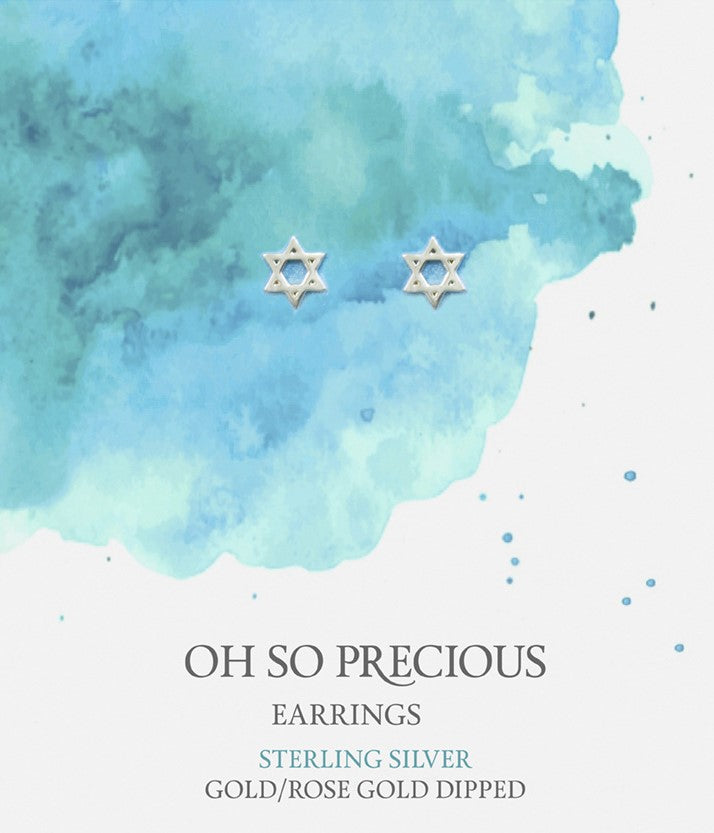 Oh So Precious Star of David Earrings