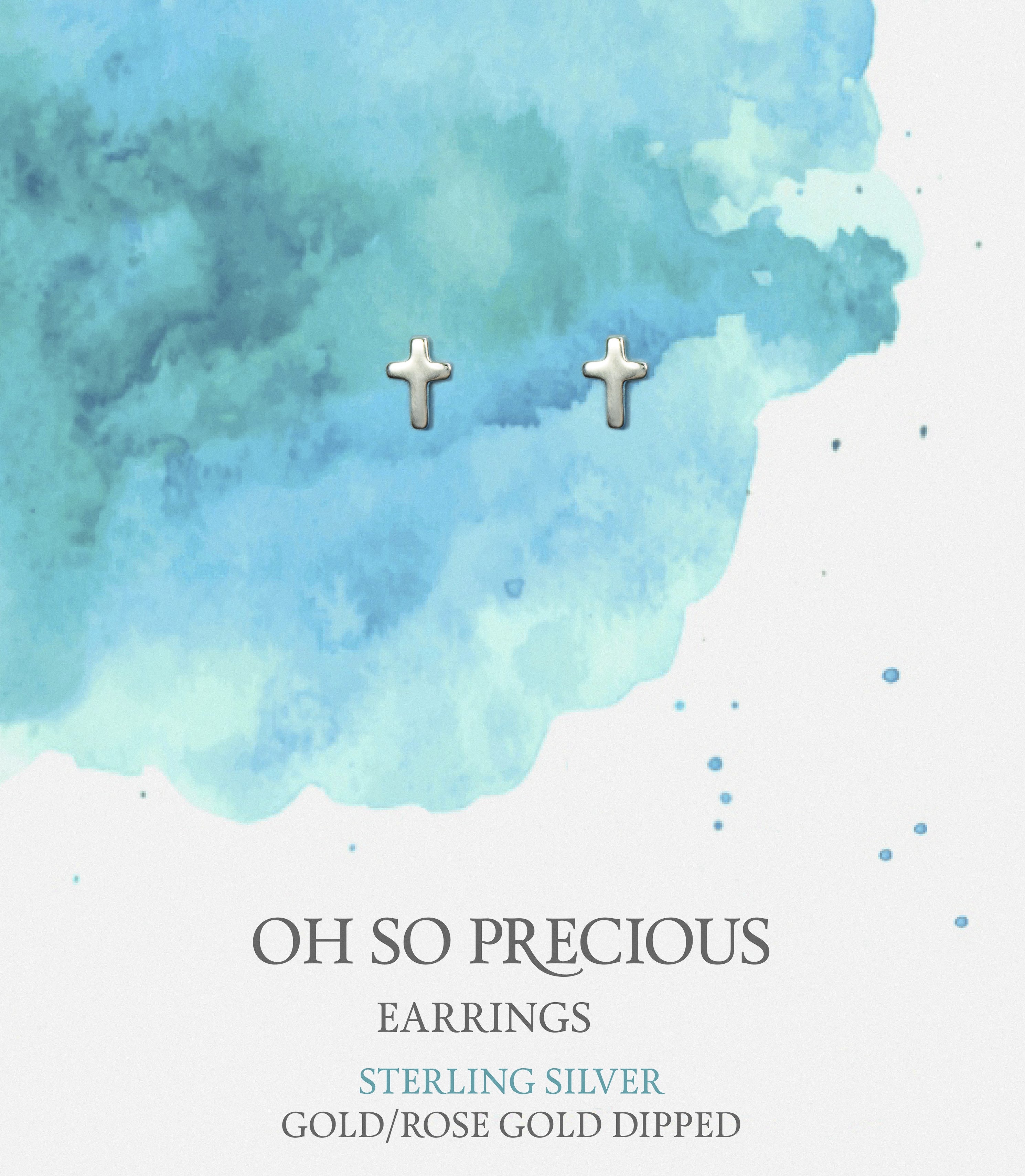 Oh So Precious Cross Earrings